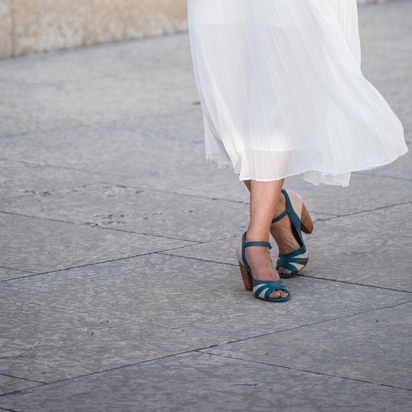 Miss mooz fashionable blue heels - Picture 1 of 5